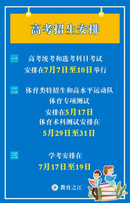 2020浙江高考考试时间具体安排出来了！2
