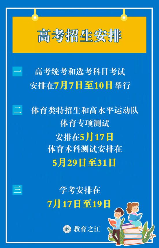 2020浙江高考考试时间具体安排出来了！2