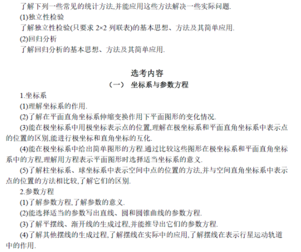 全国新课标高考理科数学考试大纲(完整)