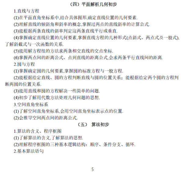全国新课标高考理科数学考试大纲(完整)