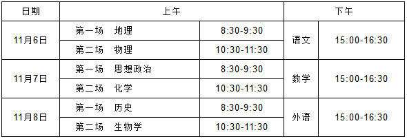 考试时间