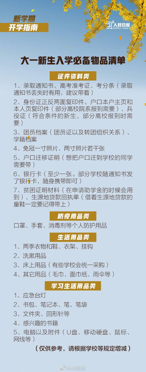 大学新学期开学指南