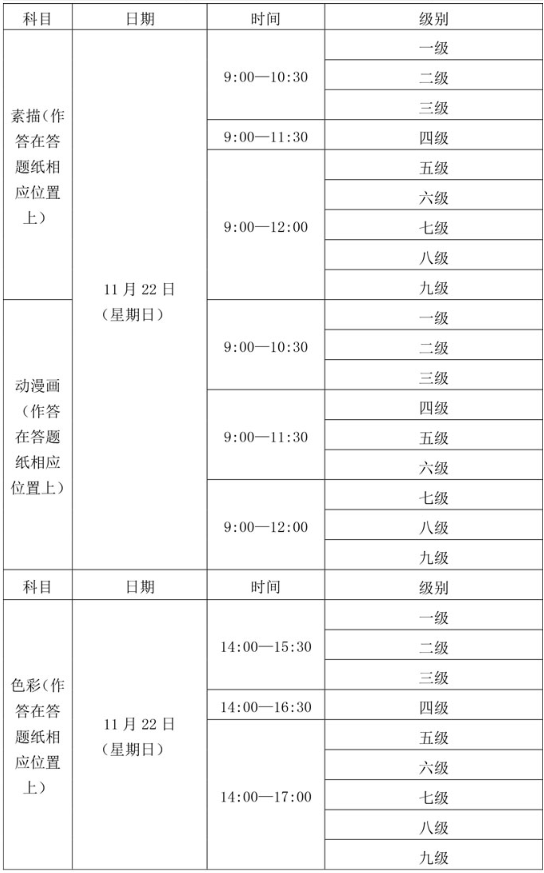 考试时间