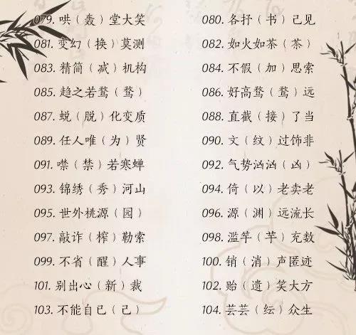 考试易丢分的230个错别字